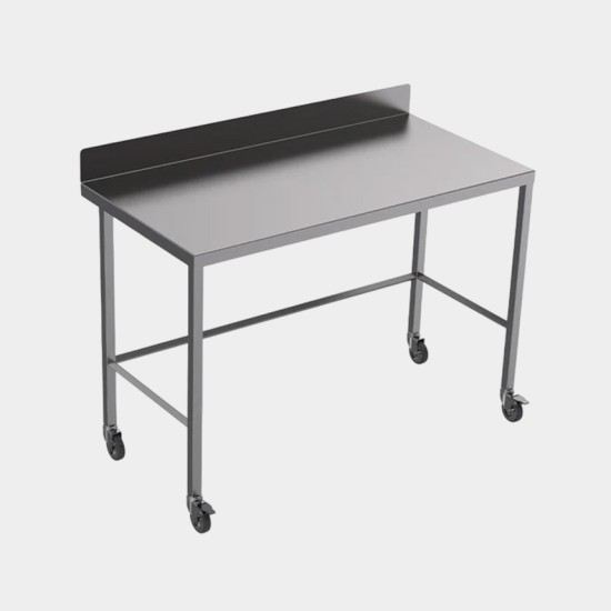 Stainless Steel Table | Diamond Rear Tie Bar | 304L-Grade | Upstand