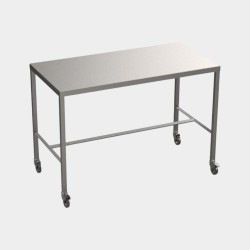Mobile Stainless steel table with diamond centre tie bar