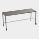 Mobile Stainless steel table with diamond centre tie bar