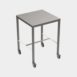 Mobile Stainless steel table with diamond centre tie bar