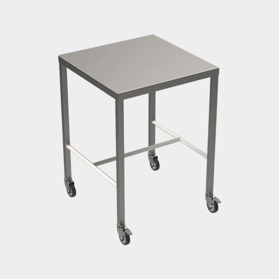 Mobile Stainless steel table with diamond centre tie bar