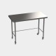 HYGIENOX Mobile Electropolished Table with Rear Rail