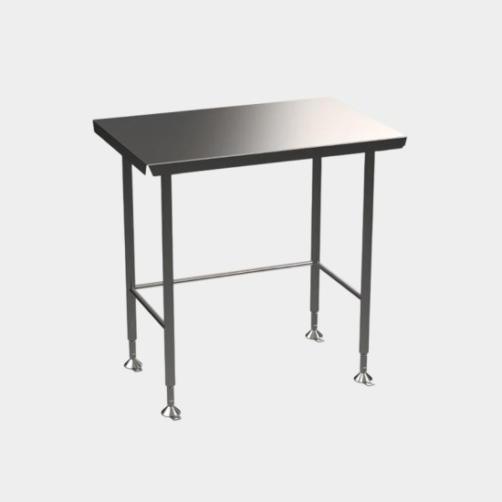 HYGIENOX Electropolished Table with Rear Rail HYGIENOX Electropolished Table with Rear Rail