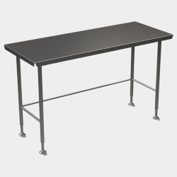 Stainless steel Hygienox table with tubular rear tie bar