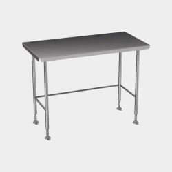 Stainless steel Hygienox table with tubular rear tie bar