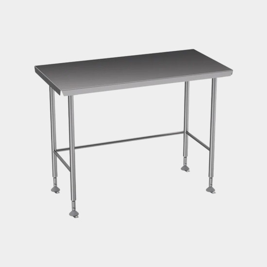 Stainless steel Hygienox table with tubular rear tie bar