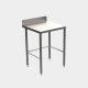 Stainless steel table with diamond rear tie bar