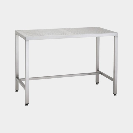 Heavy-Duty Static Stainless Steel Table | Perforated Top | Rear Tie Bar