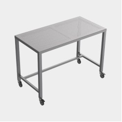 Mobile Table with perforated top, w/ rear tie, 120x60cm