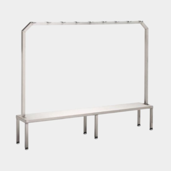 Seating/Step Over Bench with Hanging Rack