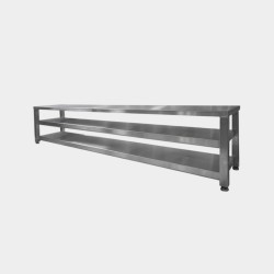 Seating/Step Over Bench with 2 Shelves