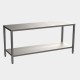 Static Stainless Steel Table with Perforated Top & Undershelf