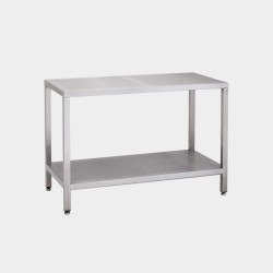 Static Stainless Steel Table with Perforated Top & Undershelf