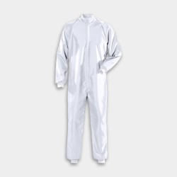 White Cleanroom Coverall, ISO Class 3