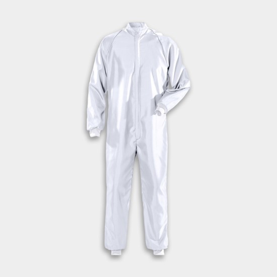 White Cleanroom Coverall, ISO Class 3