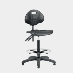 PU High Laboratory Chair with Foot Ring