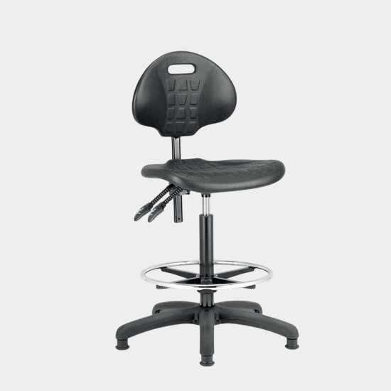 PU High Laboratory Chair with Foot Ring PU High Laboratory Chair with Foot Ring