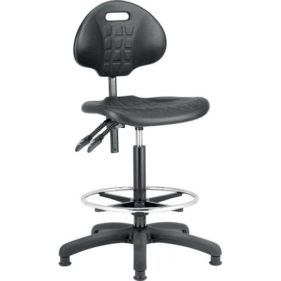 PU High Laboratory Chair with Foot Ring PU High Laboratory Chair with Foot Ring