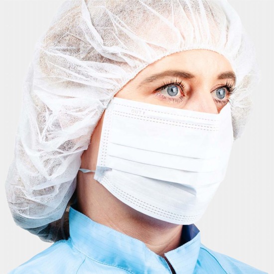 PureTex® Cleanroom Face Mask | 3-Ply | ISO 4+ | PU Head Loops