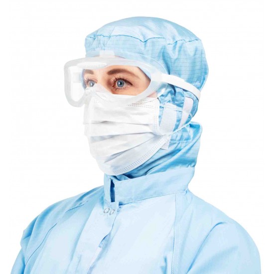 Cleanroom Facemask, 3-Ply, OP Earloop