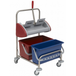 Ringo Double Bucket Trolley | Stainless Steel Cleaning System