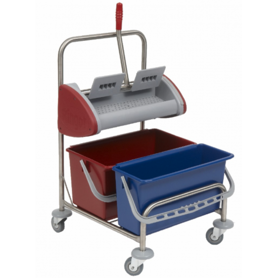 Ringo Double Bucket Trolley | Stainless Steel Cleaning System Ringo Double Bucket Trolley | Stainless Steel Cleaning System