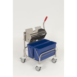 Hytech Cleanroom Trolley | Stainless Steel | Autoclavable | 2x15L with wringer