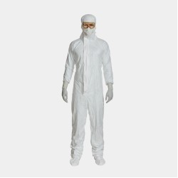 Tyvek® IsoClean® Sterile Hooded Coverall | ISO Class 5+ | Type 5-B / 6-B