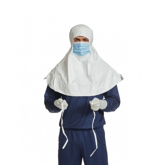 Tyvek® IsoClean® Sterile Hood with Integrated Mask | ISO Class 5+ | Box of 100