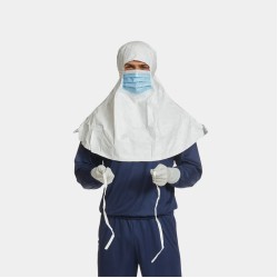 Tyvek® IsoClean® Sterile Hood with Integrated Mask | ISO Class 5+ | Box of 100