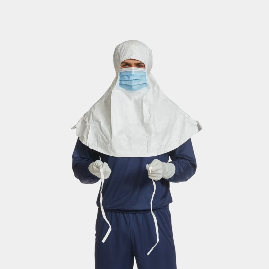 Tyvek® IsoClean® Sterile Hood with Integrated Mask | ISO Class 5+ | Box of 100