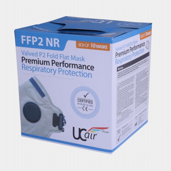 UCi Disposable Respirator | FFP2 | Fold-Flat | Valved | Box / 10