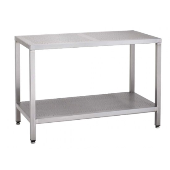 Stainless steel heavy duty table with perforated top