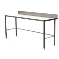 Stainless steel table with diamond rear tie bar 600 x 600mm