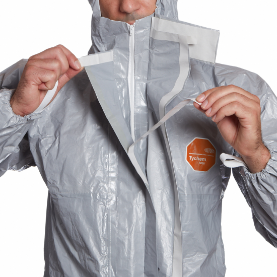 DuPont Tychem® 6000 F Grey. Hooded coverall